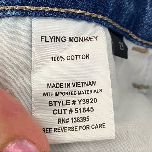 Flying Monkey | Apart High Rise Mom Ripped Straight Jeans Size 28 - Picture 10 of 11